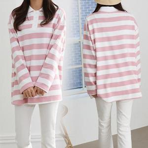 [강물처럼]위쉬몰 LY 요꼬카라단가라배색티(K895H402) 빅사이즈