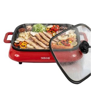 키친아트 라팔 분리형 사각 잔치팬 KG-1500YS 전기그릴 전기팬 실리콘손잡이 2중열선 다이아몬드코팅팬