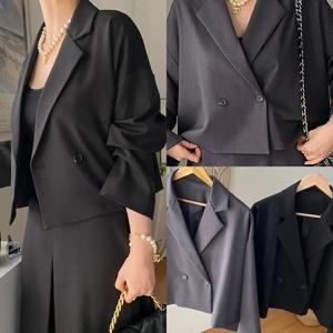 [강물처럼]위쉬몰 RA 허쉬긴팔셋업크롭자켓(Q550H402) 빅사이즈