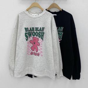 [강물처럼]빅사이즈사랑해요 Q469L401 하리하트베어프릴맨투맨 S