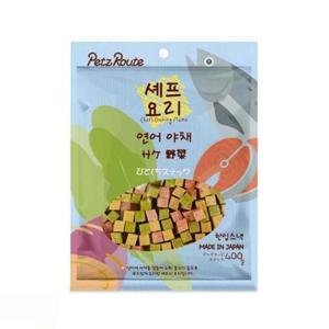 애견간식 펫츠루트 셰프요리 연어 야채 1팩 400g 애견간식