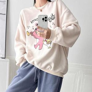 [강물처럼]아이우먼 에니멀악단나염맨투맨 MAT606M412 빅사이즈