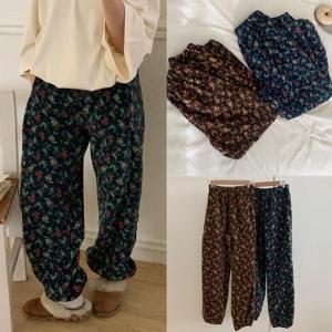 [강물처럼]위쉬몰 MO 플라워포근밴딩통바지(T604H412) 빅사이즈