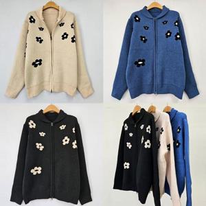 [강물처럼]위쉬몰 EB 플라워나염집업가디건(T610H501) 빅사이즈