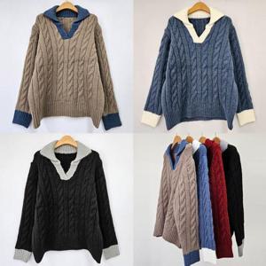 [강물처럼]위쉬몰 EB 세라배색꽈배기카라티(T609H501) 빅사이즈