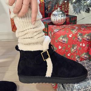 [디자이어로즈][디자이어로즈] 따뜻한 여성 스웨이드 털부츠 3cm