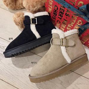 [디자이어로즈][디자이어로즈] 여성 스웨이드 버클 털부츠 3cm (