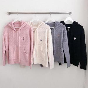 [강물처럼]빅사이즈사랑해요 P974L401 하트베어니트후드집업 BN