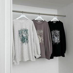 [강물처럼]빅사이즈사랑해요 Q437L401 스피릿나염기모면긴팔티 N