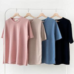 [강물처럼]빅사이즈사랑해요 Q439L401 베이직무지기모면반팔티 L