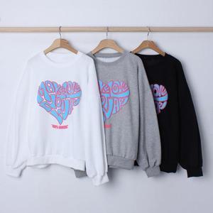 [강물처럼]빅사이즈사랑해요 Q419L401 러브발포기모맨투맨티 BU