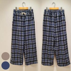 [강물처럼]빅사이즈사랑해요 Q396L401 소프트기모배색체크팬츠 G