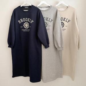 [강물처럼]빅사이즈사랑해요 Q400L401 캐주얼브룩기모원피스 GG