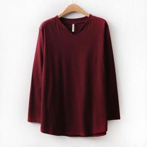 [강물처럼]아이우먼 브이넥무지기본긴팔 MN6822M401 빅사이즈 (1