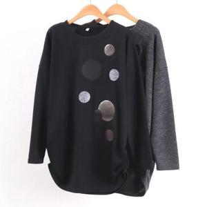 [강물처럼]빅사이즈사랑해요 8287L312 실버도트나염티 MN (12261