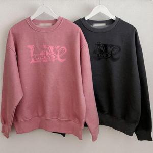 [강물처럼]빅사이즈사랑해요 Q389L312 플래닛워싱기모맨투맨티 B