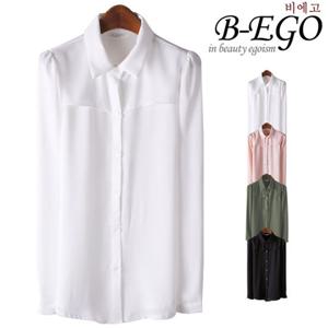 [비에고]C387_기본 카라 덮개 블라우스