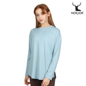 녹족 요가복 필라테스복 엘라 루즈핏 긴팔티 마린