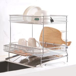 국내생산 스텐304 물빠짐 식기건조대 2단 풀세트