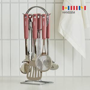 한샘몰x주은 주방용품 클로이 핑크 스텐 키친툴 7p 세트