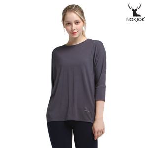 녹족 요가복 필라테스복 주디 모달 7부 티셔츠 차콜