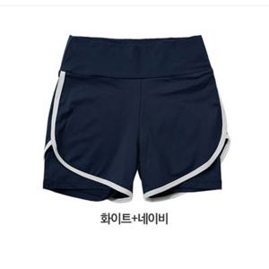 바지 여성 스포츠웨어 래쉬가드 반바지레깅스 화이트네이비