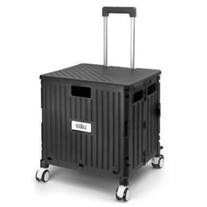 클리나 4바퀴 대형 접이식 카트 마트 쇼핑카트(블랙)