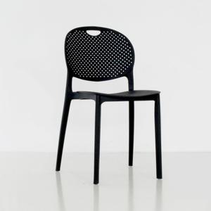 더조아 보니체어 블랙 플라스틱 인테리어 의자