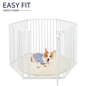 강아지울타리 이지핏 접이식 안전문 6각 울타리 펜스
