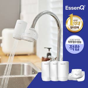 [에센큐]씽크수전에 바로연결 정수기 나노 코브라형 1년세트_본체1+정수필터3