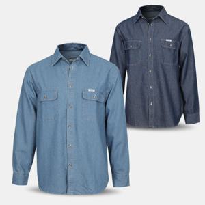 [아즈바이]남자 통큰 데님 사계절 청 남방 셔츠 TEXNB 작업복