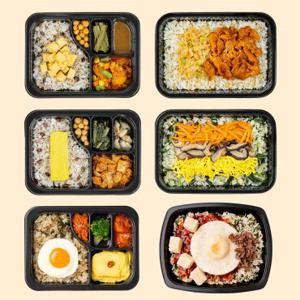 굿스푼 저당 당뇨도시락 3팩+저당 비빔밥 3팩 당뇨 임당 식단