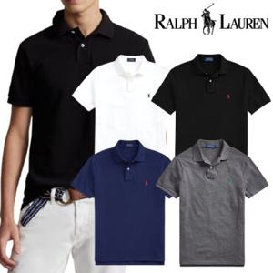 폴로 랄프로렌 남성 커스텀 슬림핏 메시 카라 반팔티