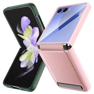 갤럭시Z플립7 제트지 킥스탠드 힌지 보호 슬림 모던 가죽 케이스