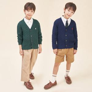 [빈폴키즈] 25FW [Essential] 면 케이블 카디건 (2종 택1)