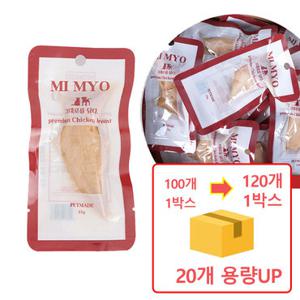 미묘 닭가슴살 22g x120개 고양이간식 2.64kg 대용량 /유통기한 26.9.4