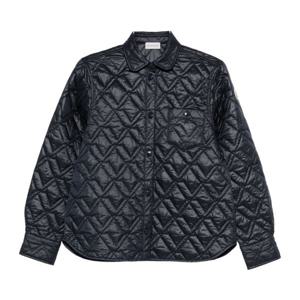 몽클레어 다이아몬드 퀼팅 패딩 스냅 버튼 오버셔츠 L10932F000