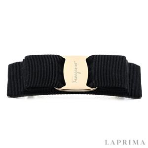 [FERRAGAMO] 페라가모 바라 금장 헤어핀 34-2019 NERO 495450