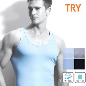 [라일리] Rly TRY 남성 민소매 칼라 런닝 남자 속옷 1매 (4종중택1)