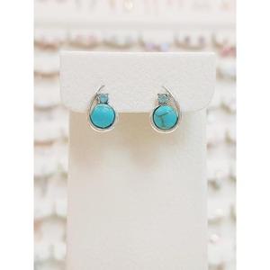 볼라레 세이브존03 드롭라인 터키석 캐츠아이귀걸이 LE836