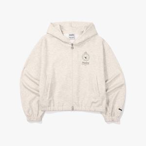 [디아도라] 컴피 후드 집업 자켓 MELANGE GREY