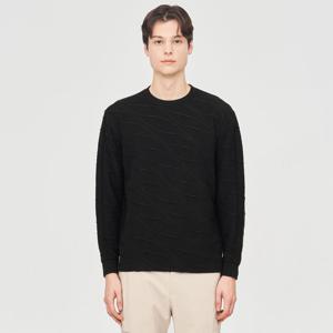 [링스] 남성 조직감 소재 맨투맨 티셔츠 L11D1TR104_BK