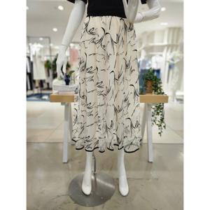 [포커스] 포커스 벨벳 프린트 샤 스커트 FM4C3SK3003