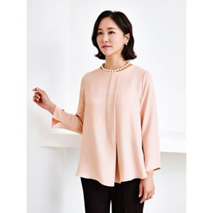 [마담엘레강스] 프론트 핀턱 오버핏 블라우스 K241BL23_핑크