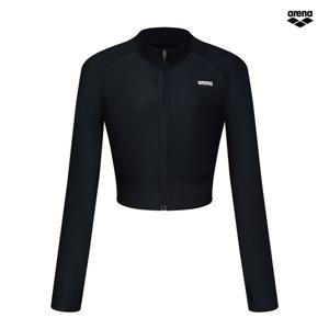 아레나뉴웨이브 레귤러핏 세미크롭 집업 래쉬가드A4BL1QR42BLK