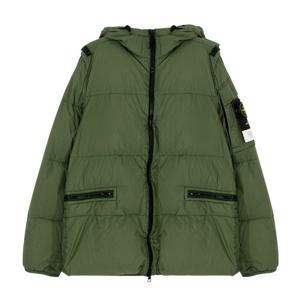 스톤아일랜드 버트 올리브 크링클랩스 후드 패딩 771540223