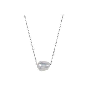 [티르리르] 퓨어리 진주 실버화이트 목걸이 TNSSVW14042M