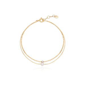 [티르리르] 샤인 펄 큐빅 실버옐로우 팔찌 TBSSVG10679M