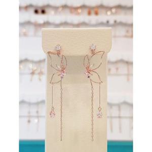 볼라레 세이브존01 선물 씨스루 나비 큐빅 드롭 귀걸이 spe852