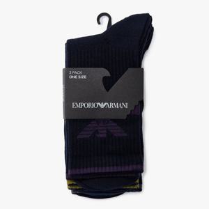 [엠포리오 아르마니 언더웨어]이글 라인 리브드 삭스 3PACK(0814345007)